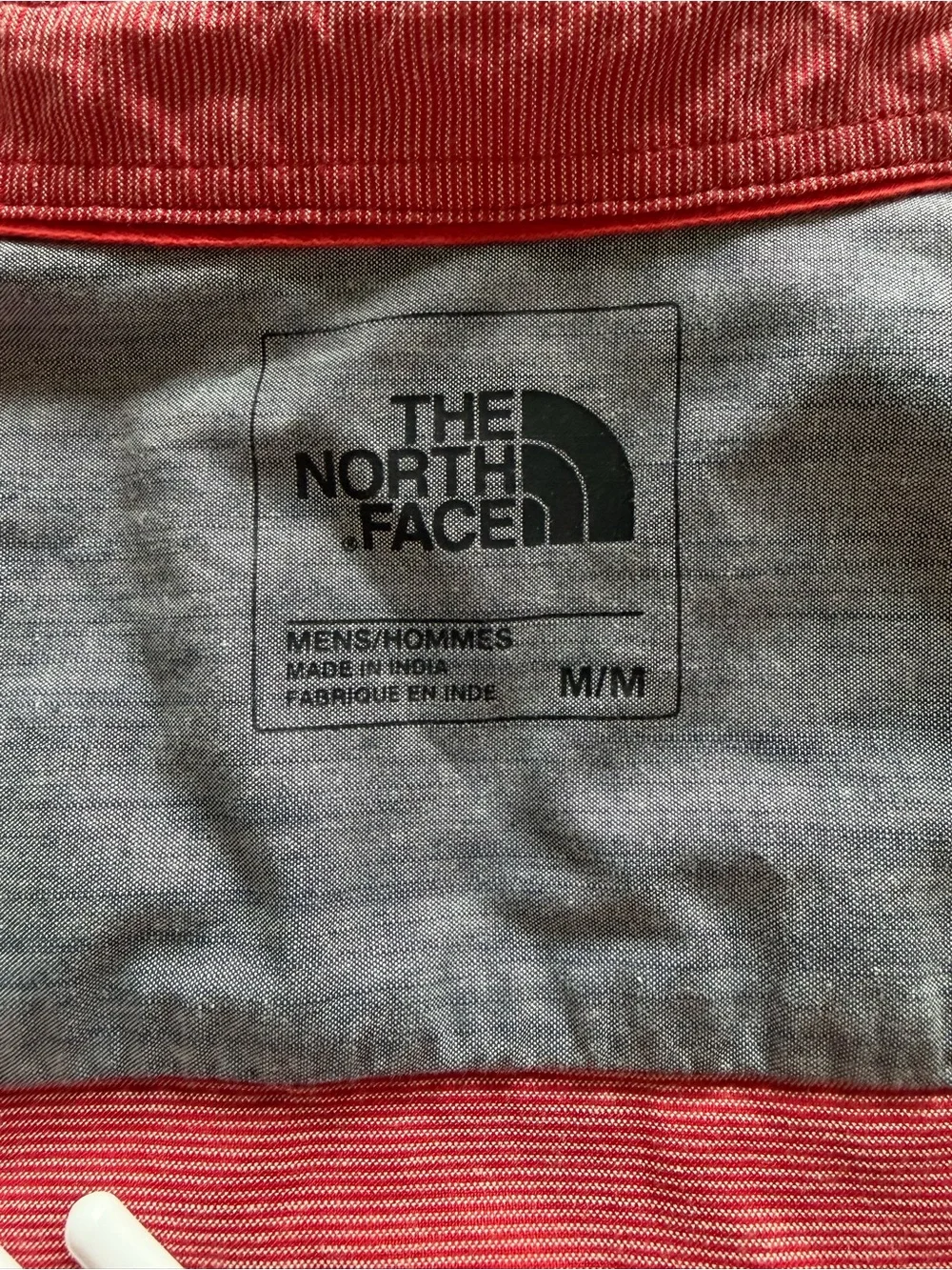 The North Face Men’s Brick Red Short-Sleeve Button-Down Shirt 85% cotton